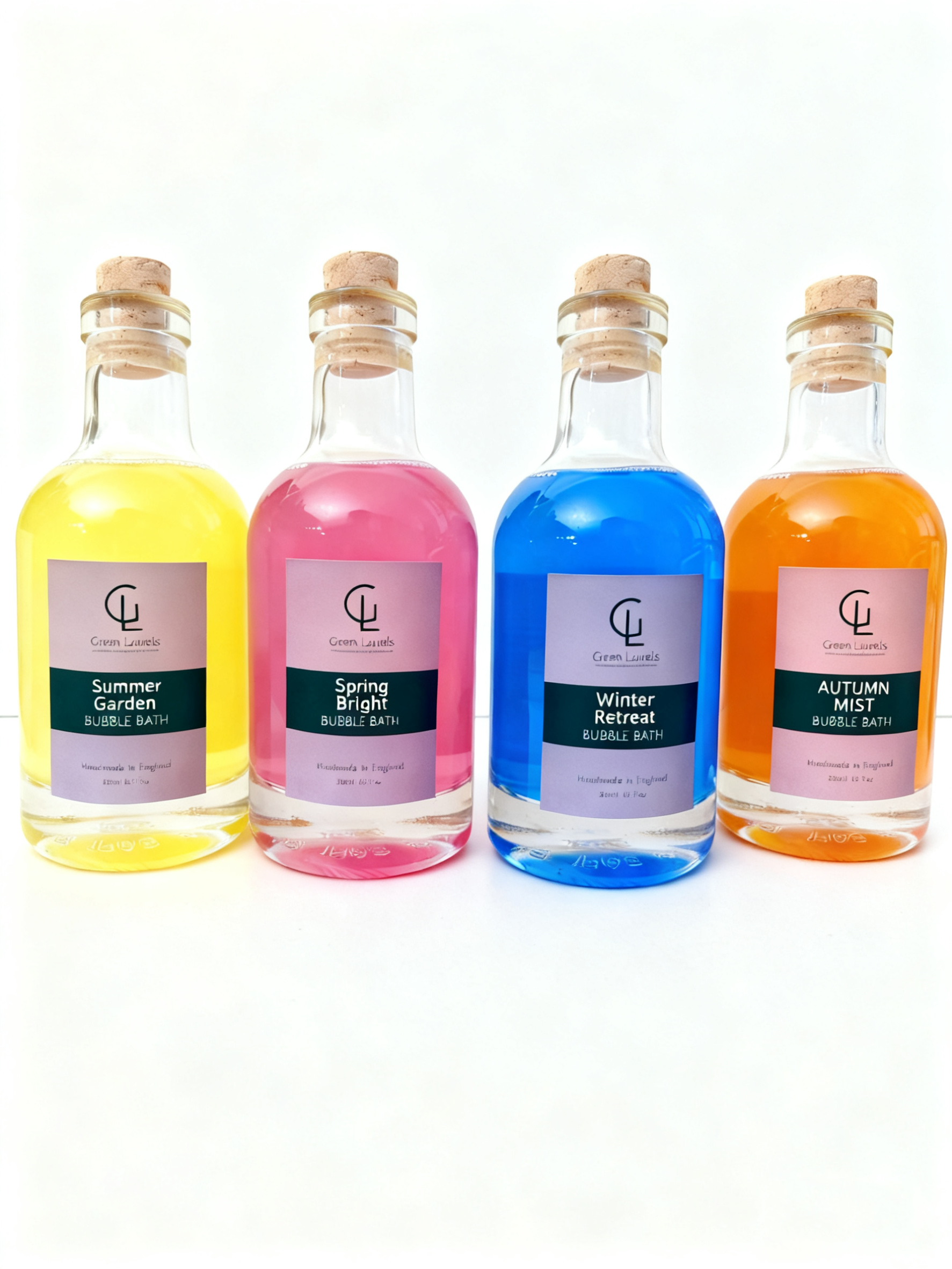 Natural bubble bath with rich foam made from plant-based ingredients and essential oils